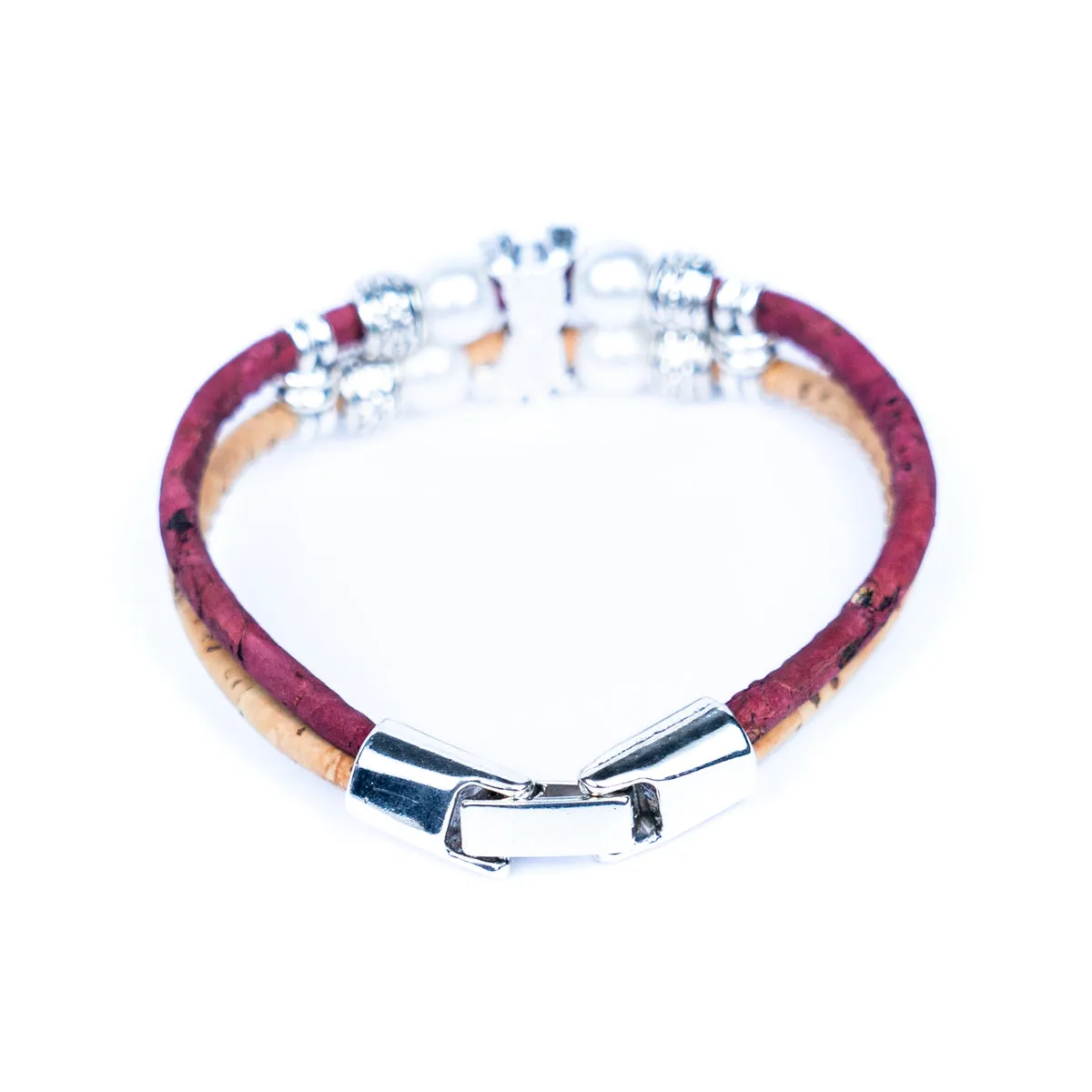 3MM round Colored cork thread with dog alloy accessories Handmade Bracelet BR-443-MIX-5