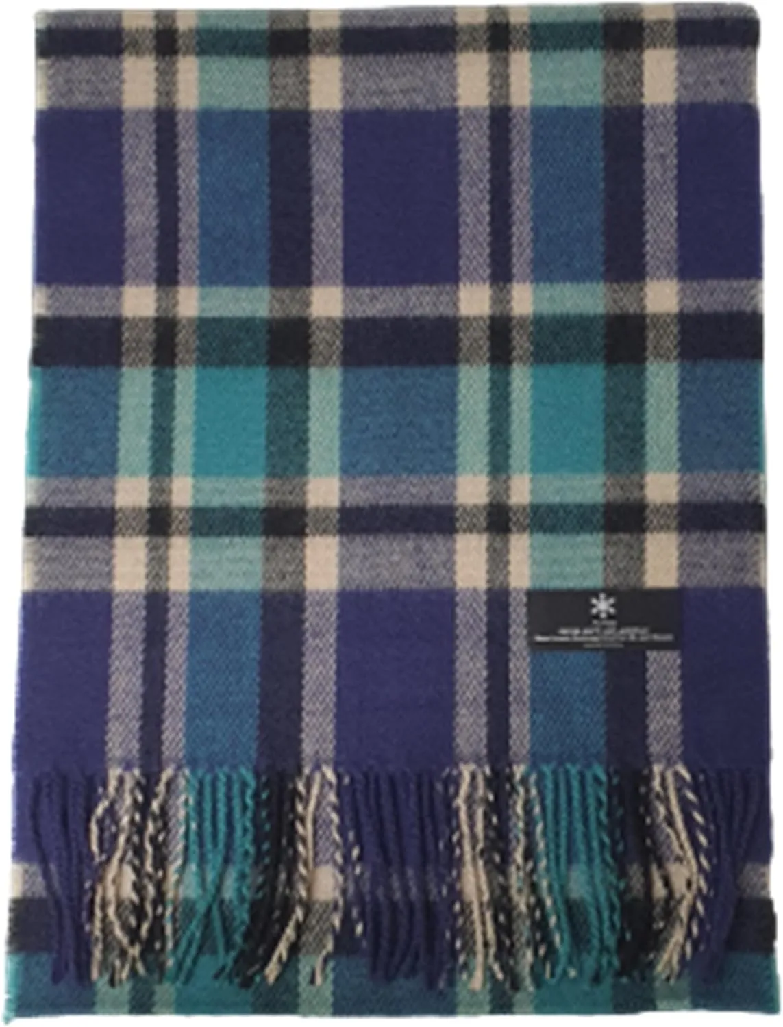A.WAVE Softer than Cashmere Wool Touch Tassel Ends Plaid Check Solid Scarf