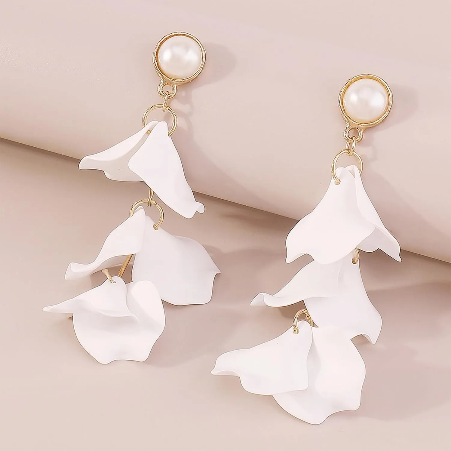 Boho Baroque Pearl Dangle Earrings - Elegant Wedding & Statement Studs for Guest Dresses Accessories