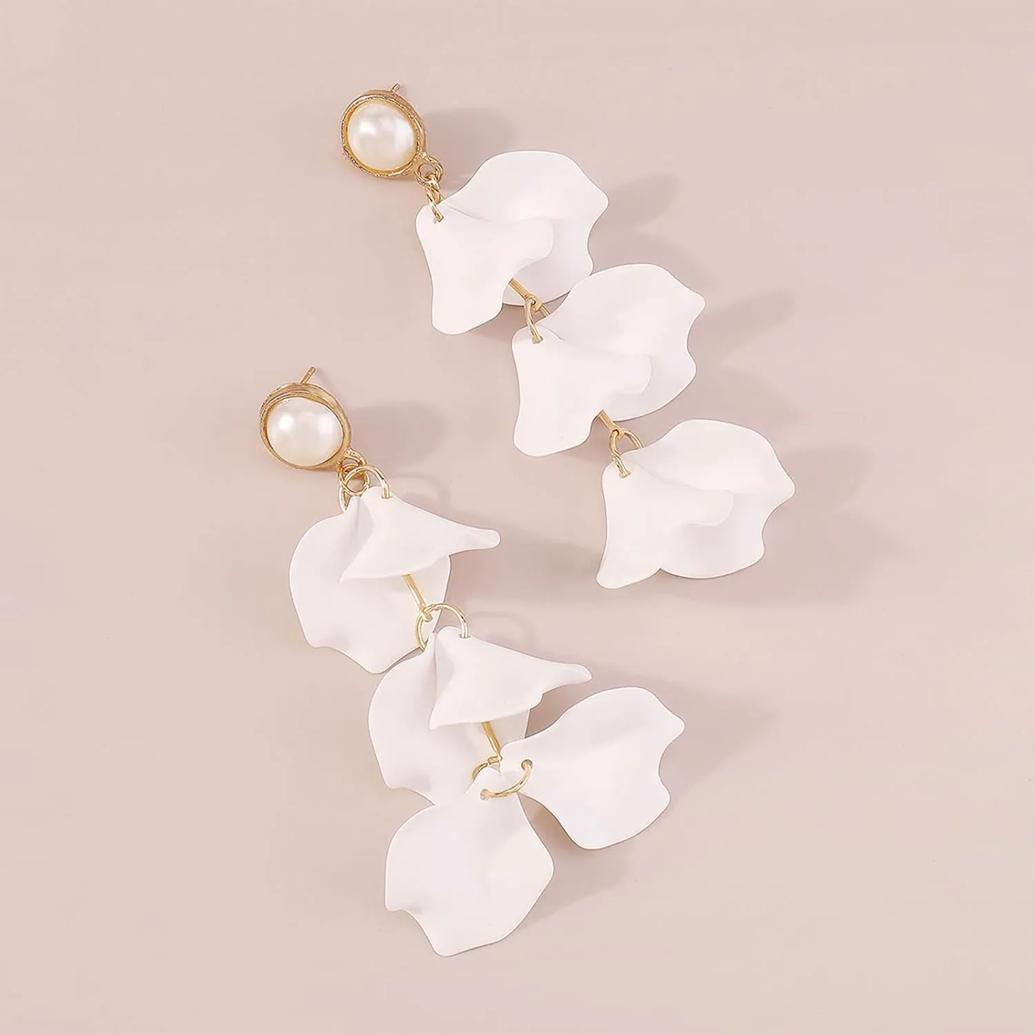 Boho Baroque Pearl Dangle Earrings - Elegant Wedding & Statement Studs for Guest Dresses Accessories