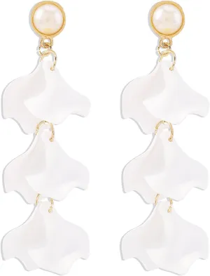 Boho Baroque Pearl Dangle Earrings - Elegant Wedding & Statement Studs for Guest Dresses Accessories