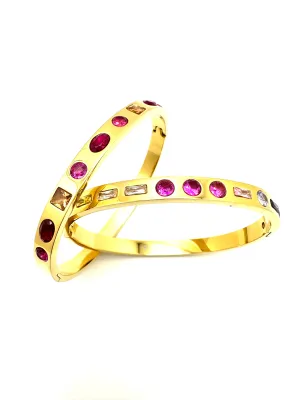 Multi Stone Bangle Bracelet