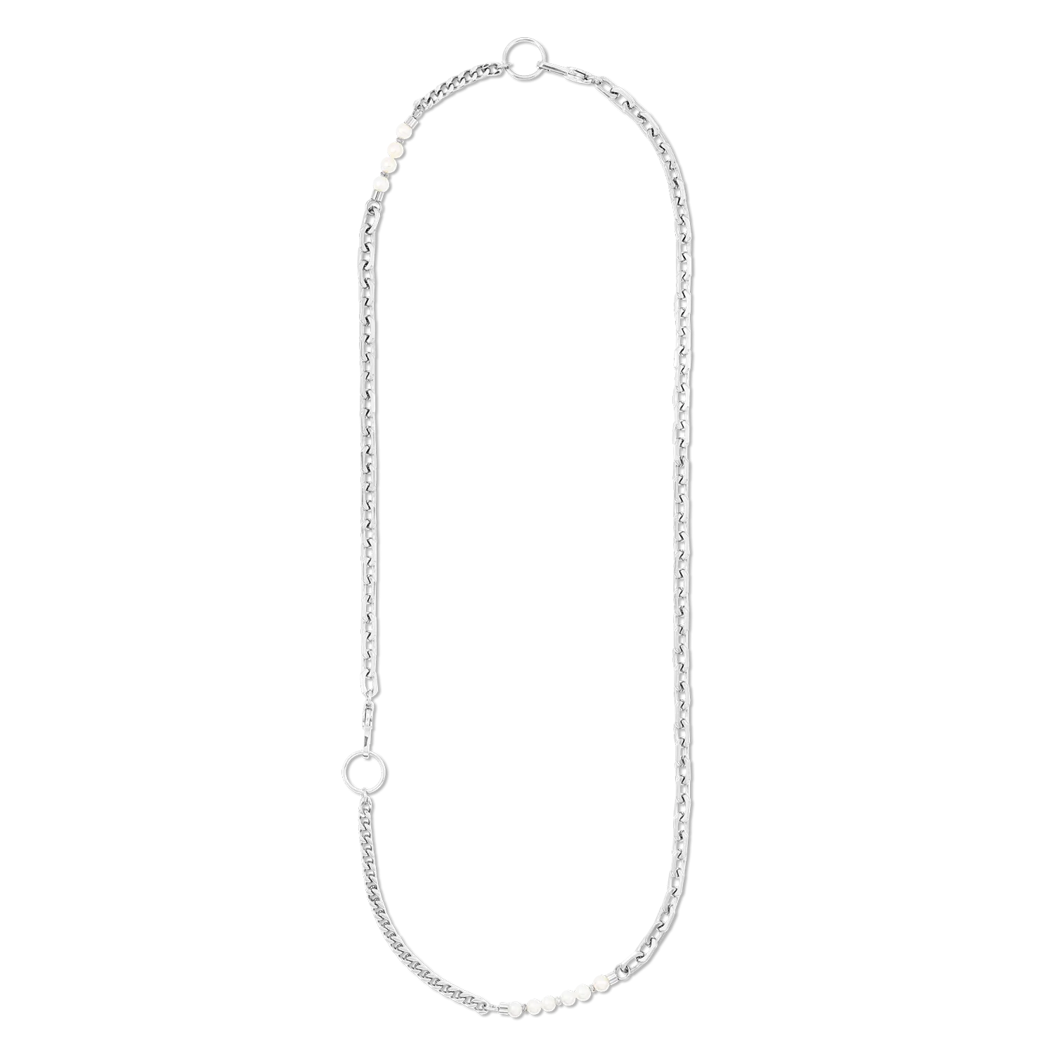 Necklace Shape Shifter Freshwater Pearls silver
