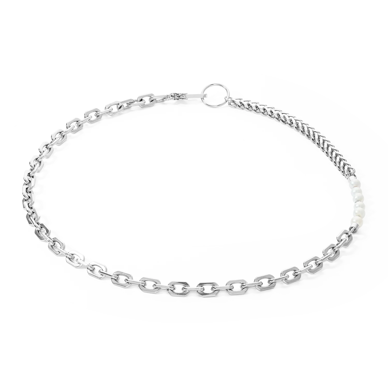 Necklace Shape Shifter Freshwater Pearls silver