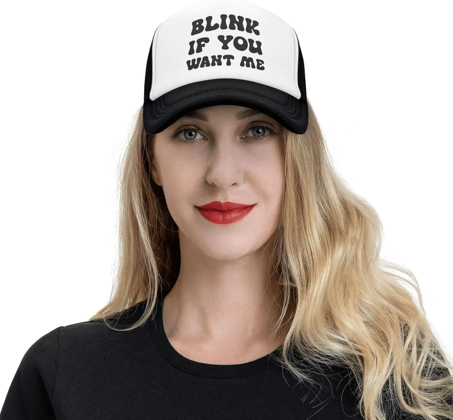 Put It On My Husband's Tab Drinking Trucker Hat - Funny Pink Trucker Hat for Women and Men